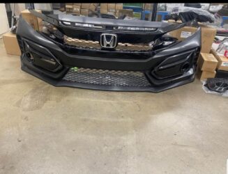 2016-2021 Honda Civic Type R Bumper grilles brows lip conversion - Image 2