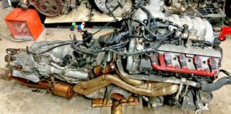 AUDI S8 5.2 FSI V10 D3 BSM ENGINE COMPLETE WITH TRANSMISSION, ECU, EXHAUST