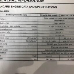 Isuzu 4JJ1 Turbo Diesel Engine 3.0
